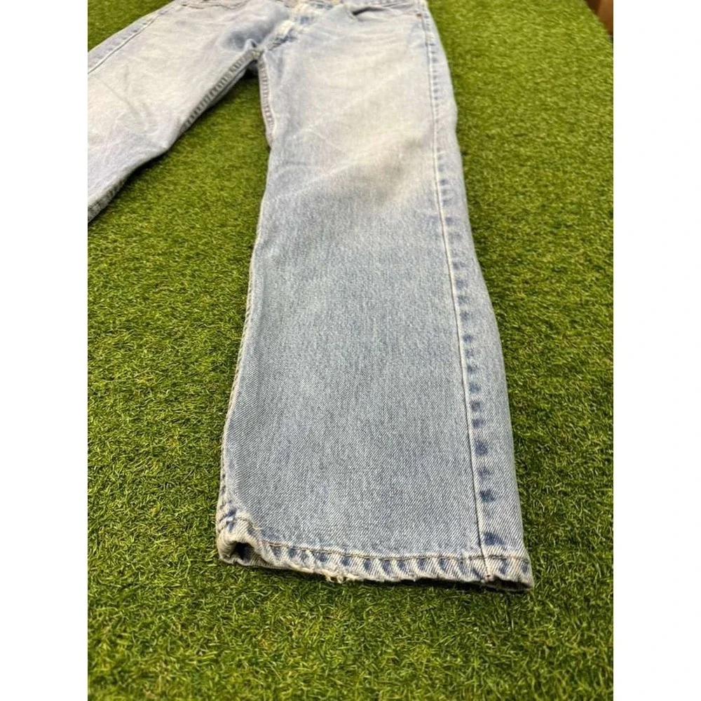 Levi's 505 Regular Fit Jeans Mens 34x30 Blue Denim Cotton Stretch Straight Leg‎